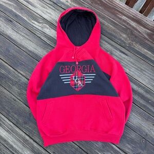 Vintage Georgia UGA Color Block hoodie